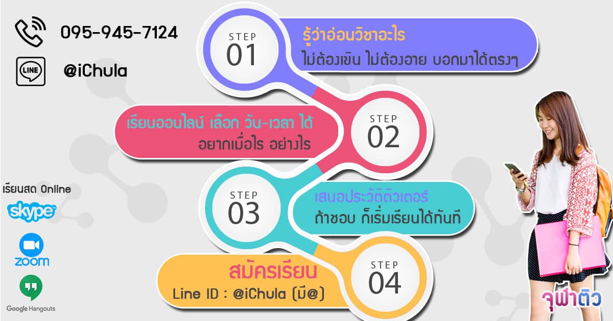 ติวเตอร์ไทย ป.4 Onlineตัวต่อตัว